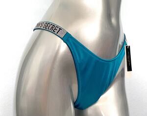 Victoria's Secret Nwt Cosmo 5A26 Shine Shape Logo Swim Bikini Bottom Large L